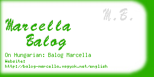 marcella balog business card